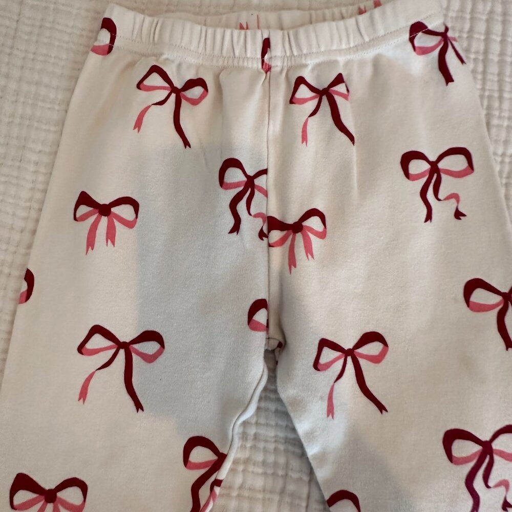 Sleepy Doe Girl's Size 7-8 Bow Print Cotton Jersey Pajama Set - Picture 10 of 14